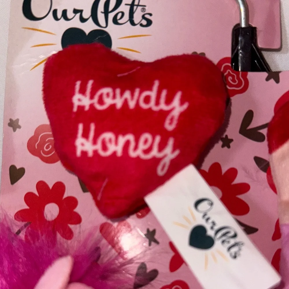 Our Pets Howdy to Honey Wand 4pk Cat Instinct Toy Valentines Day
